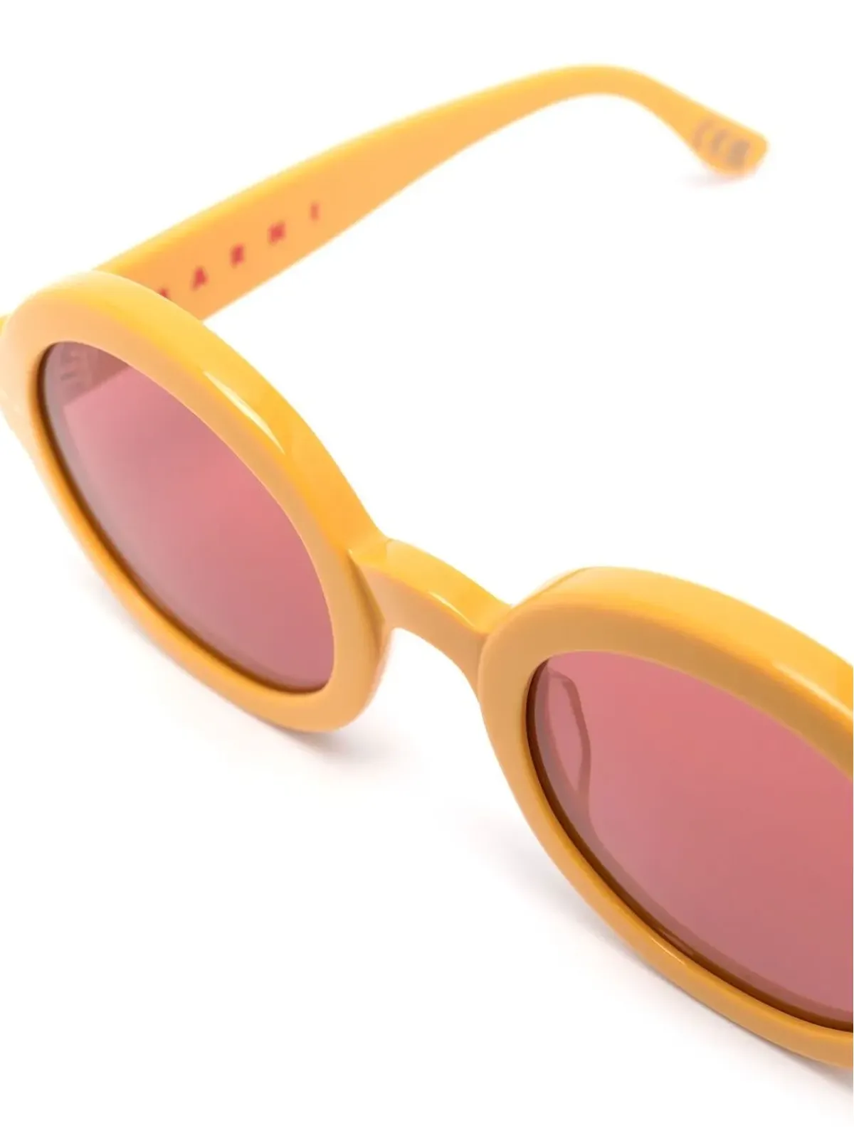 Marni Eyewear ロゴプリント丸型フレームサングラス - 画像3
