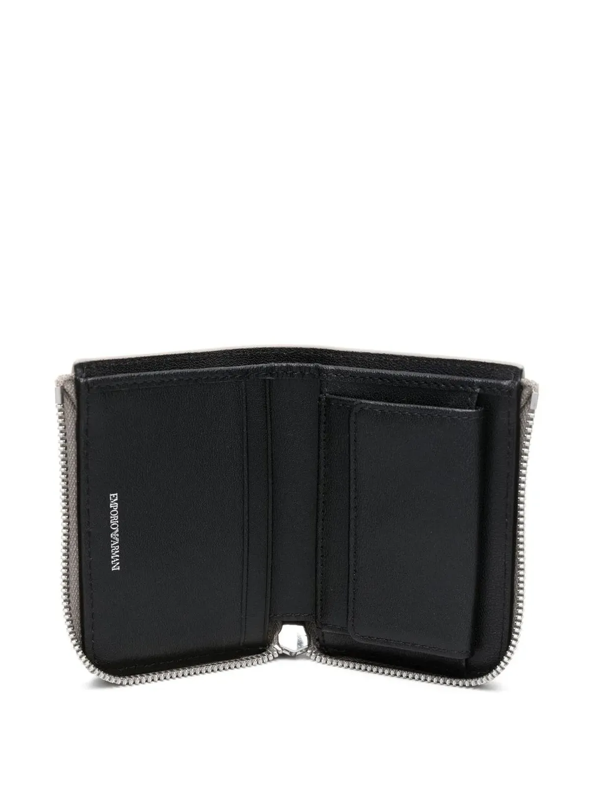 Emporio Armani ロゴスタンプ付きフェイクレザーウォレット（ブラック） - 画像3
