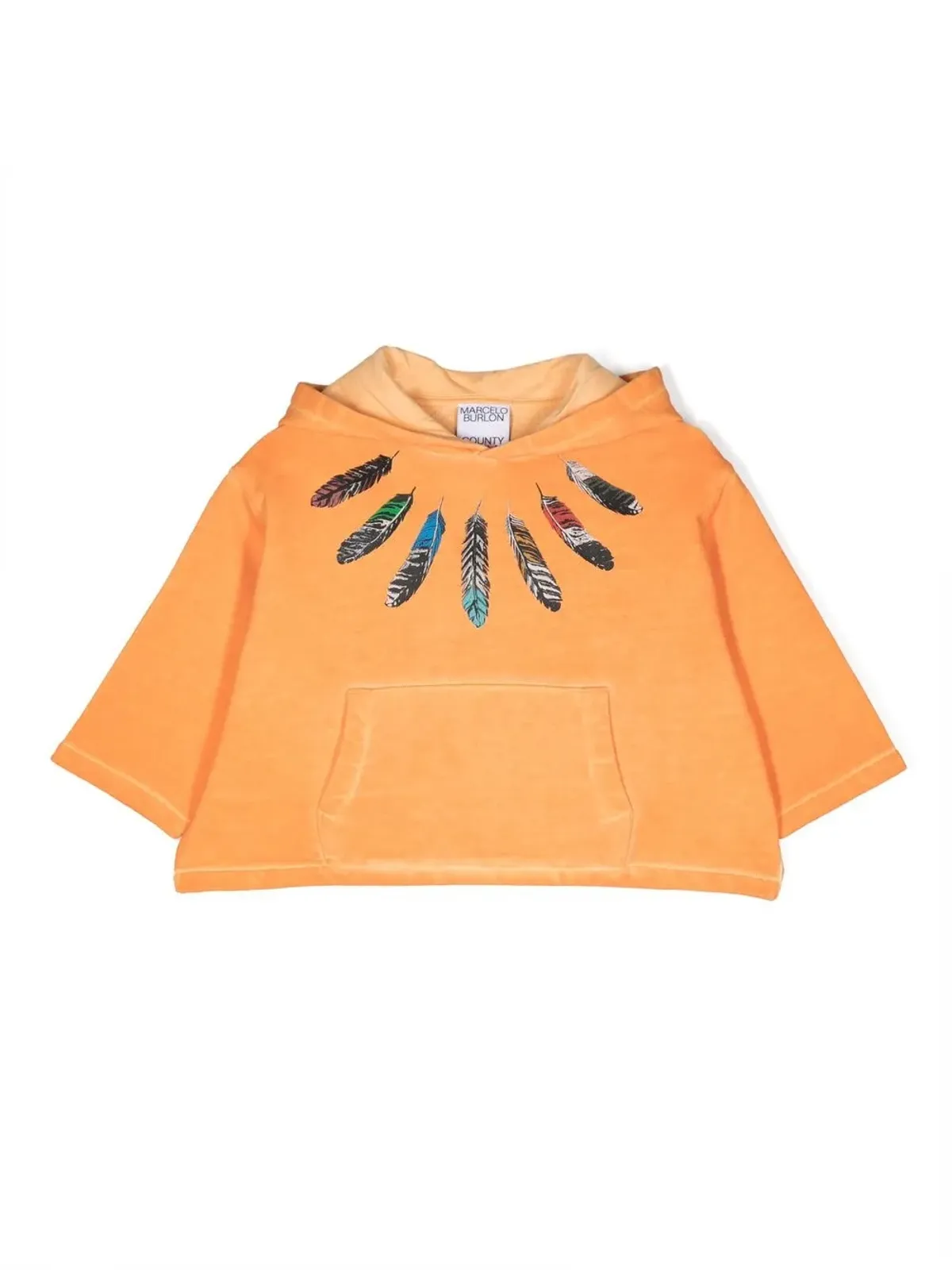 COUNTY OF MILAN KIDS フェザープリントフーディ - 画像1