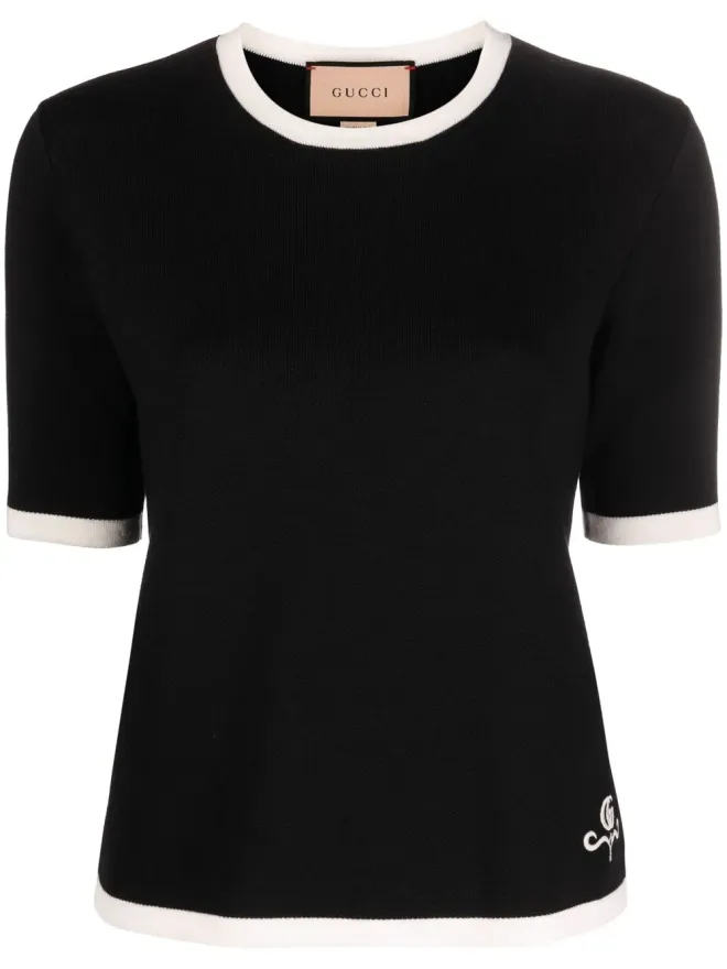 Gucci Gucci コントラストトリム ウール Tシャツの商品画像