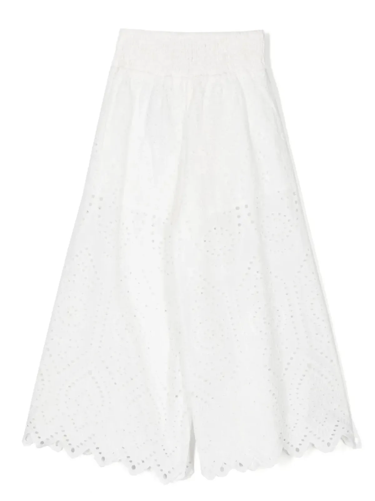 TWINSET Kids カットワークディテール フレアパンツ - ホワイト - 画像1