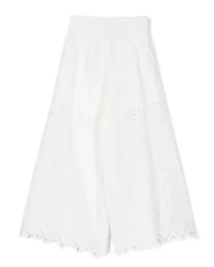 TWINSET Kids カットワークディテール フレアパンツ - ホワイト - サムネイル1