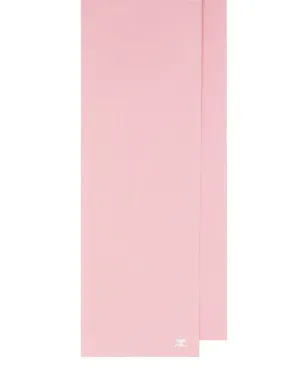 Courrèges ロゴ刺繍入りニットスカーフ - ピンク - サムネイル2