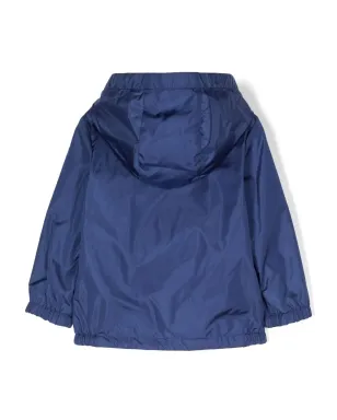 Moncler Enfant ロゴプリント フード付きレインジャケット - Blue - サムネイル2