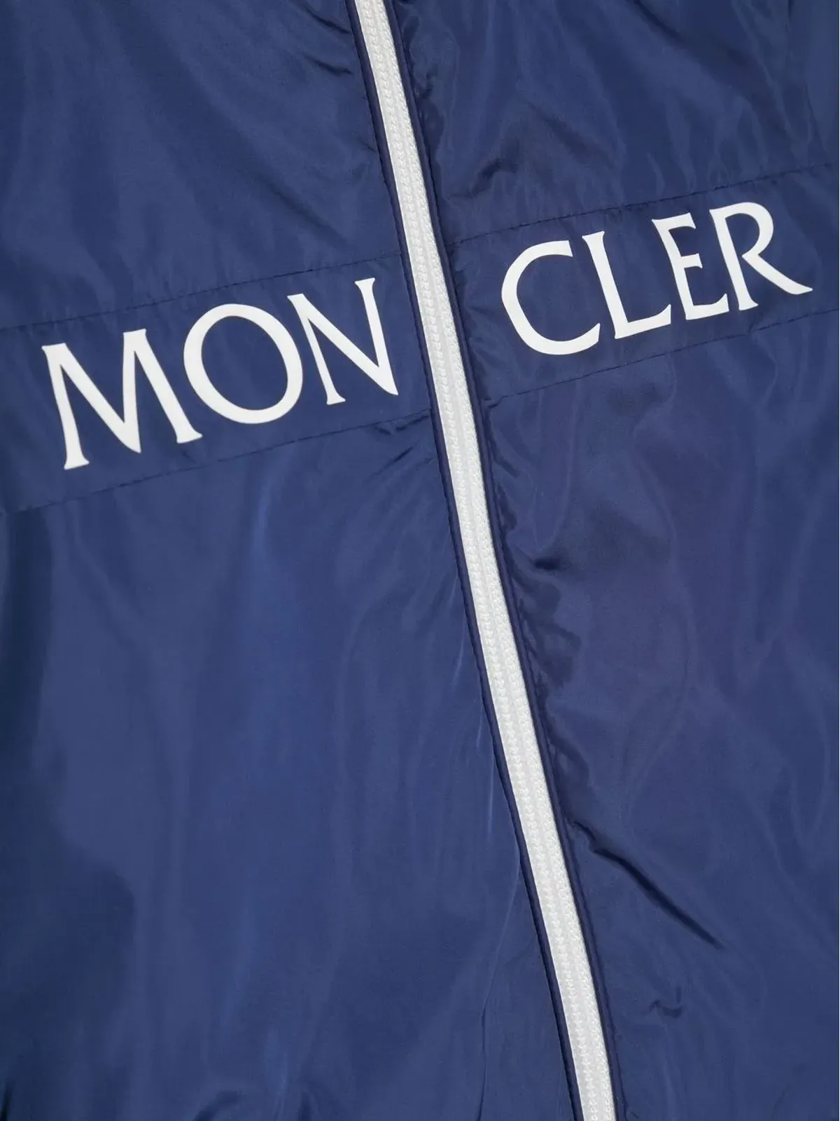 Moncler Enfant ロゴプリント フード付きレインジャケット - Blue - 画像3