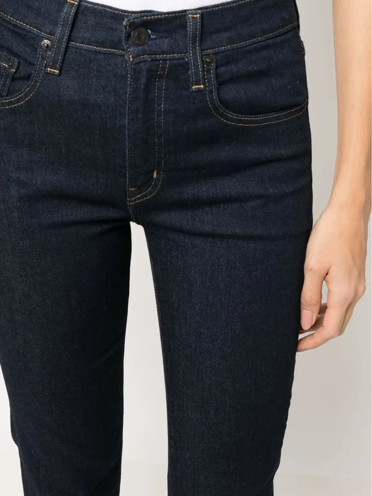 Levi's ミッドライズ・ストレートジーンズ ブルー - 画像5
