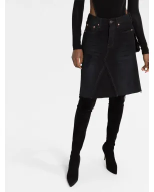 Balenciaga リップディテール Aラインデニムスカート - サムネイル5