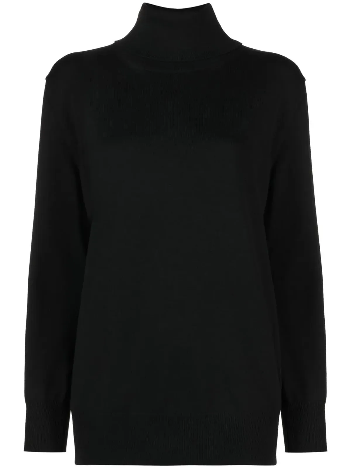 Jil Sander リブ編みウールセーター（ブラック） - 画像1