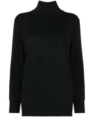 Jil Sander リブ編みウールセーター（ブラック） - サムネイル1