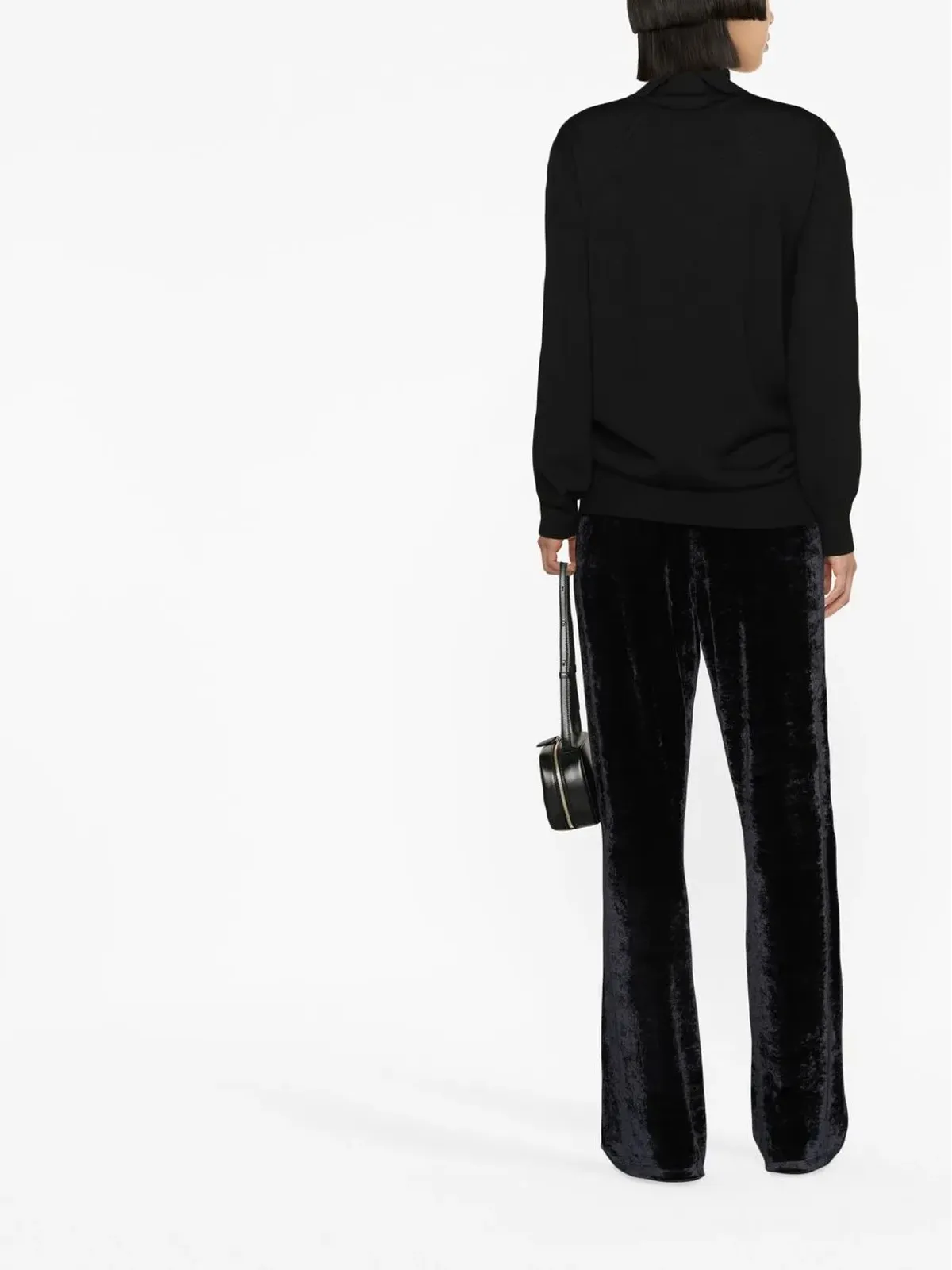 Jil Sander リブ編みウールセーター（ブラック） - 画像3