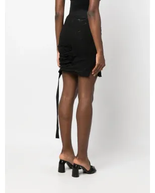 Rick Owens DRKSHDW ダメージデニム ミニスカート - サムネイル4