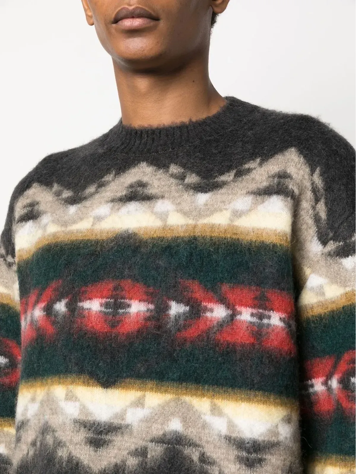 Junya Watanabe MAN インターシャ編みオーバーサイズジャンパー - 画像5