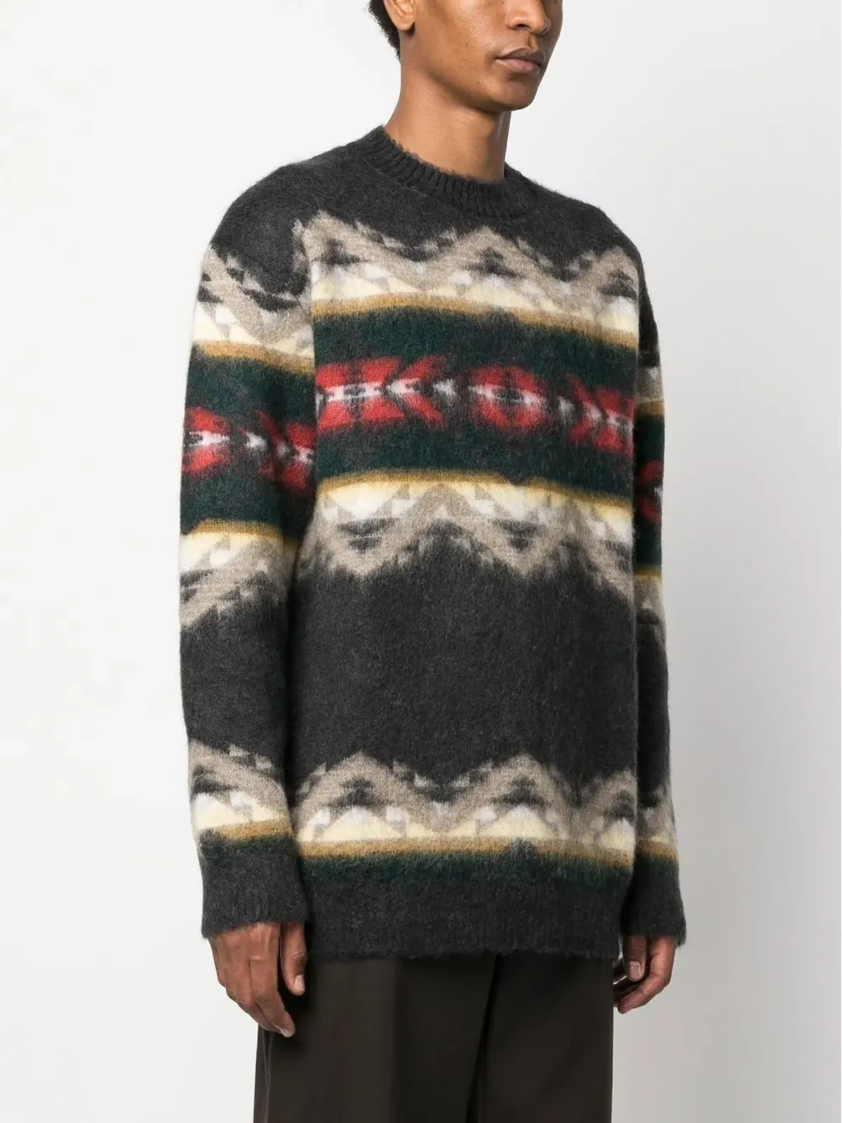 Junya Watanabe MAN インターシャ編みオーバーサイズジャンパー - 画像3