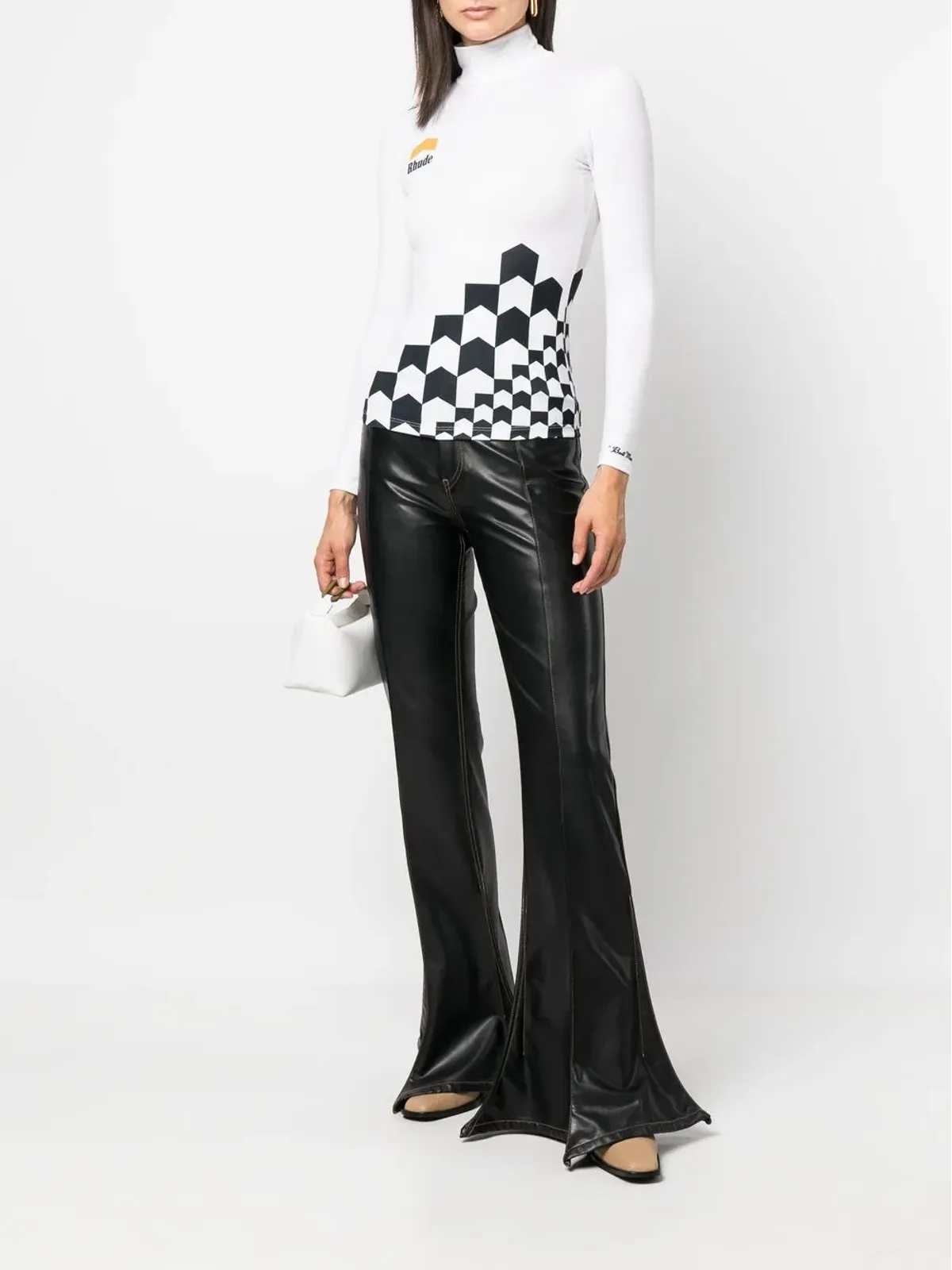 RHUDE ハイネック長袖Tシャツ - White - 画像2