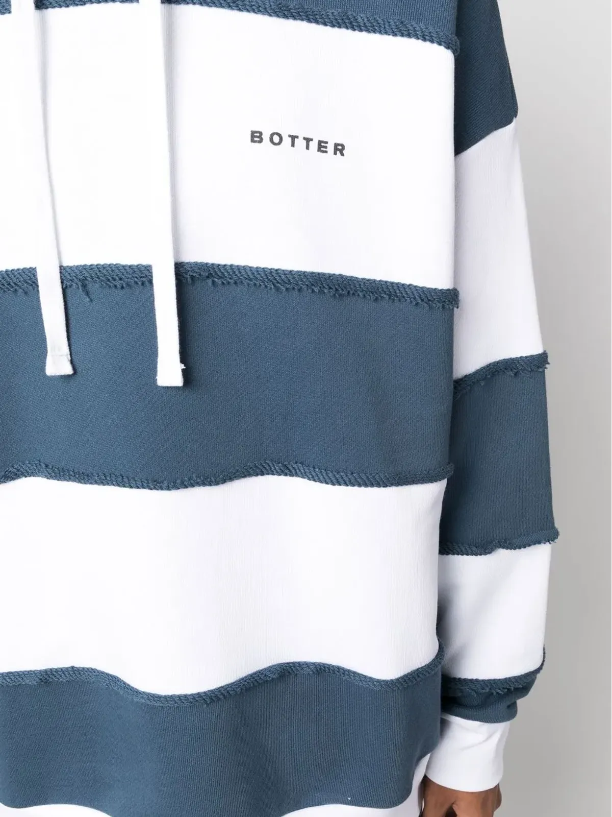 Botter ロゴプリント・ストライプ フード付きパーカー - 画像5
