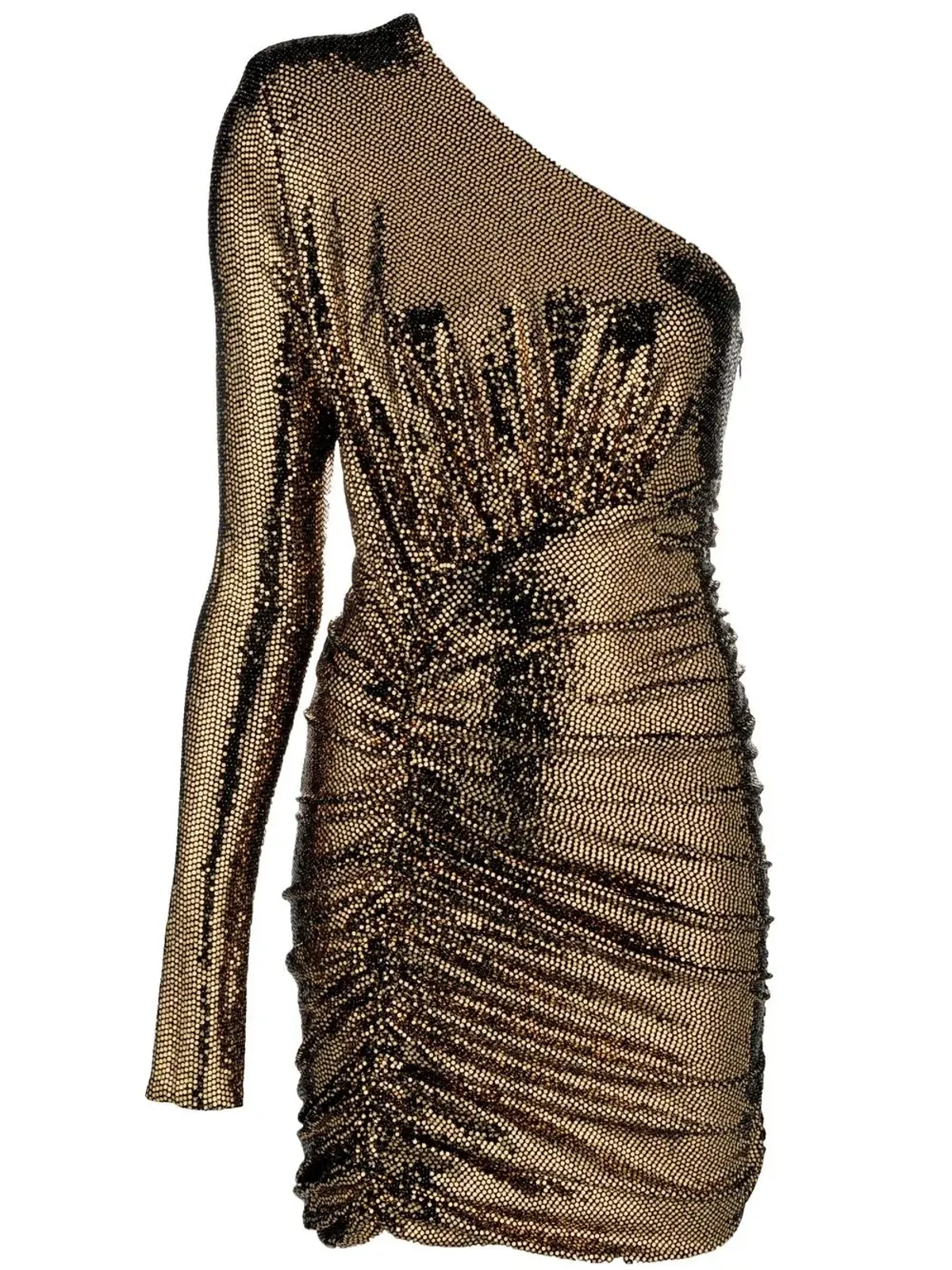 Alexandre Vauthier スパンコール装飾ギャザー入りドレス - ゴールド - 画像1