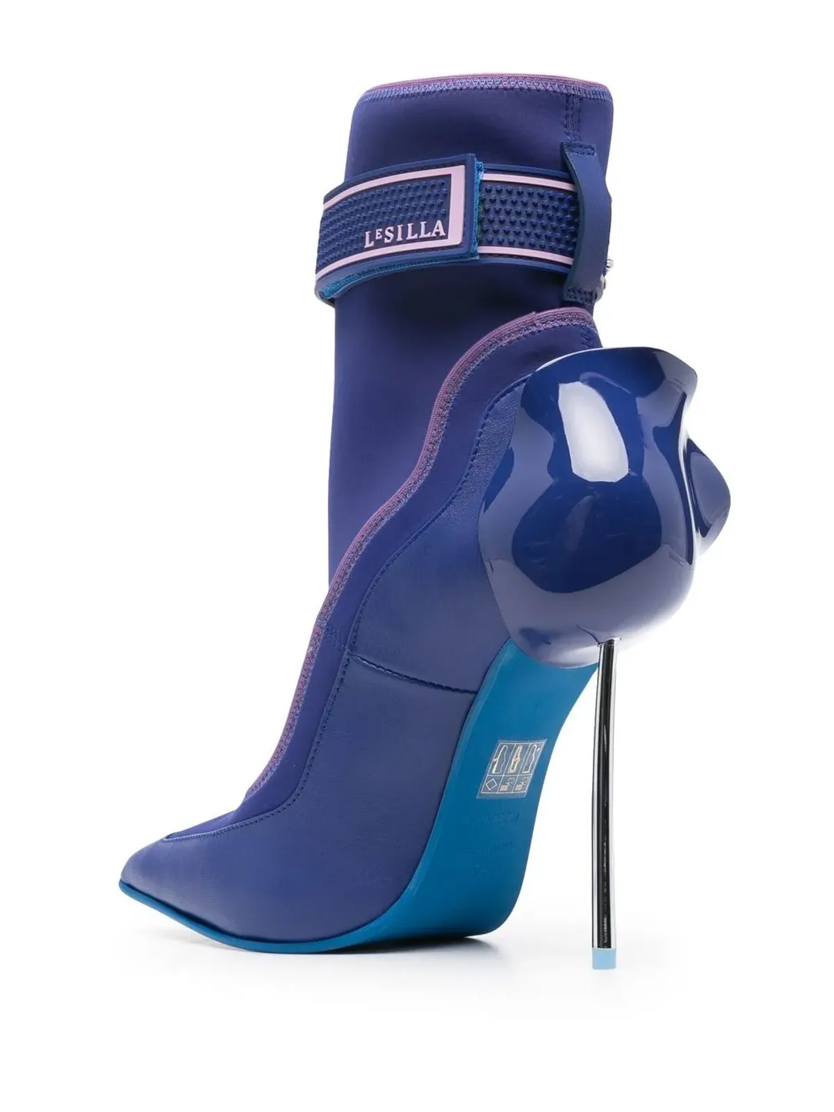 Le Silla Snorkeling クリスタル装飾アンクルブーツ ブルー - 画像3