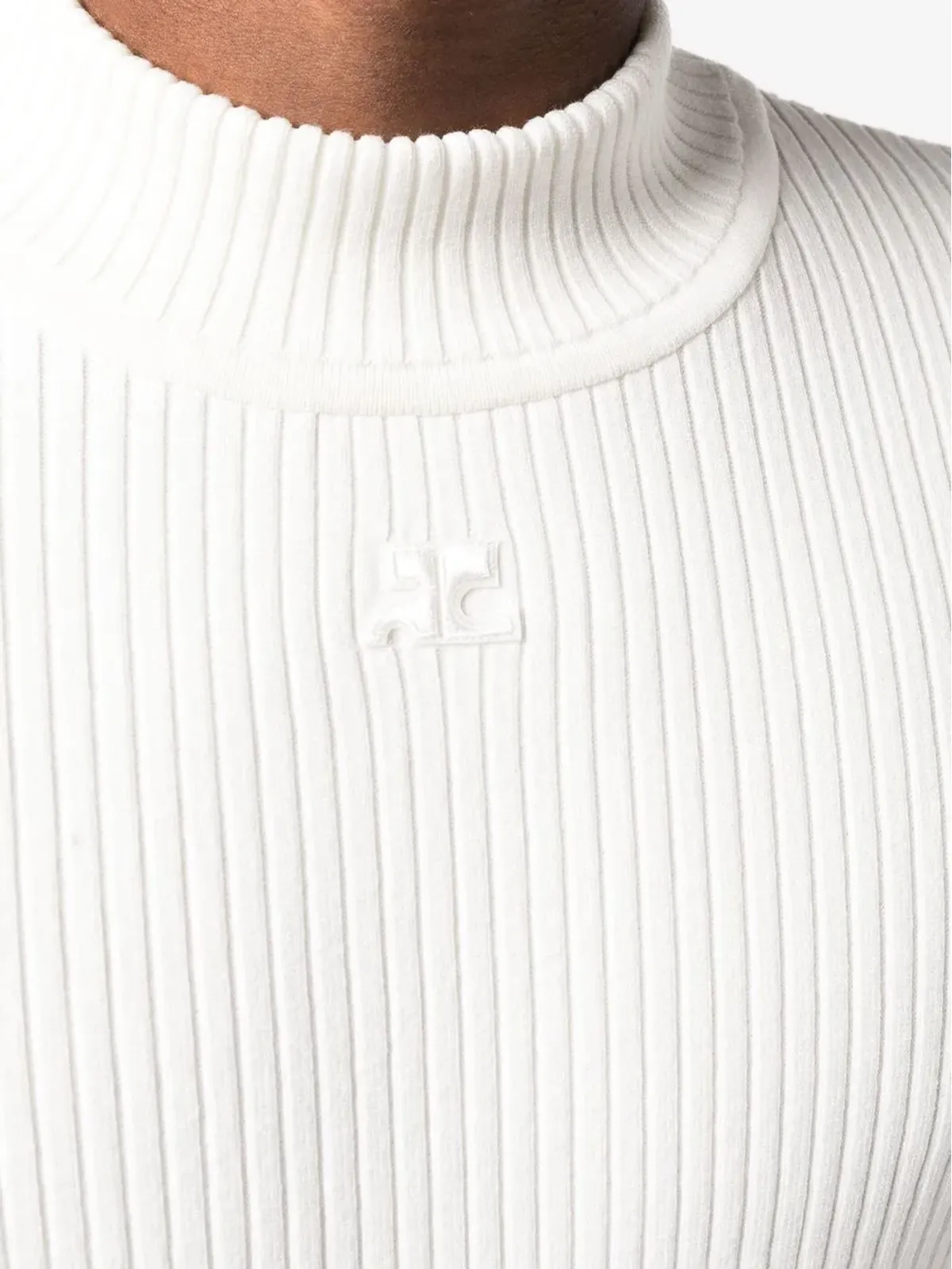 Courrèges リブ編み ロゴパッチ ジャンパー - 画像5