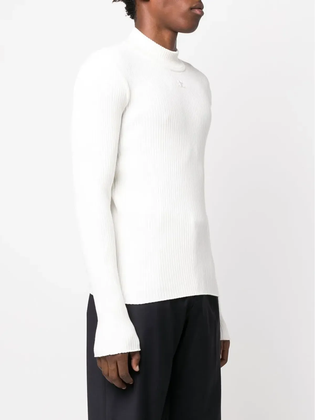 Courrèges リブ編み ロゴパッチ ジャンパー - 画像3