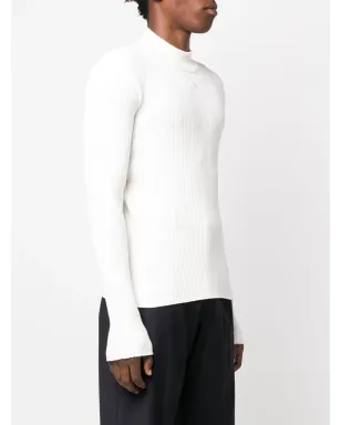 Courrèges リブ編み ロゴパッチ ジャンパー - サムネイル3