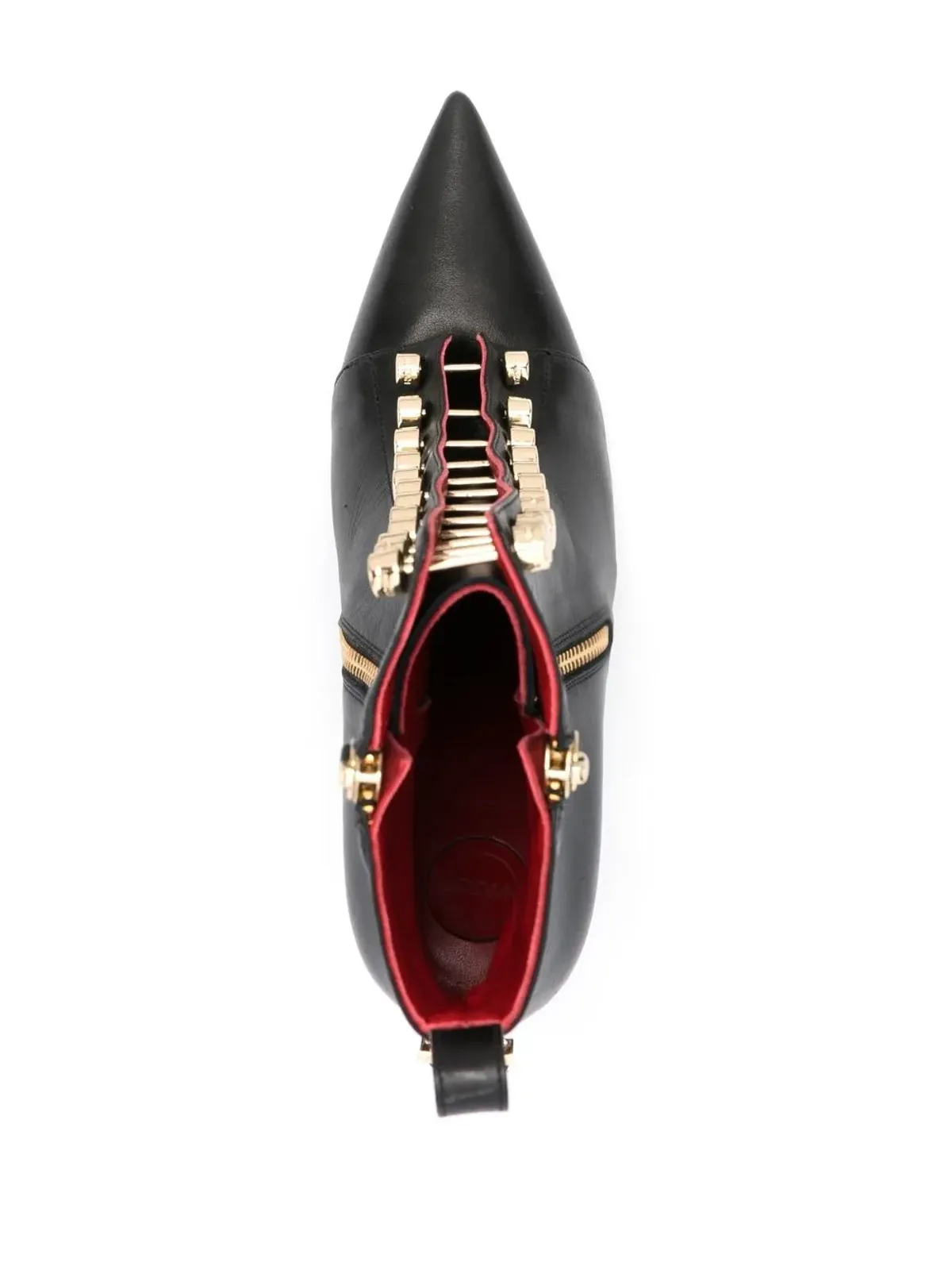 HARDOT バックルディテール レザー アンクルブーツ - 画像4