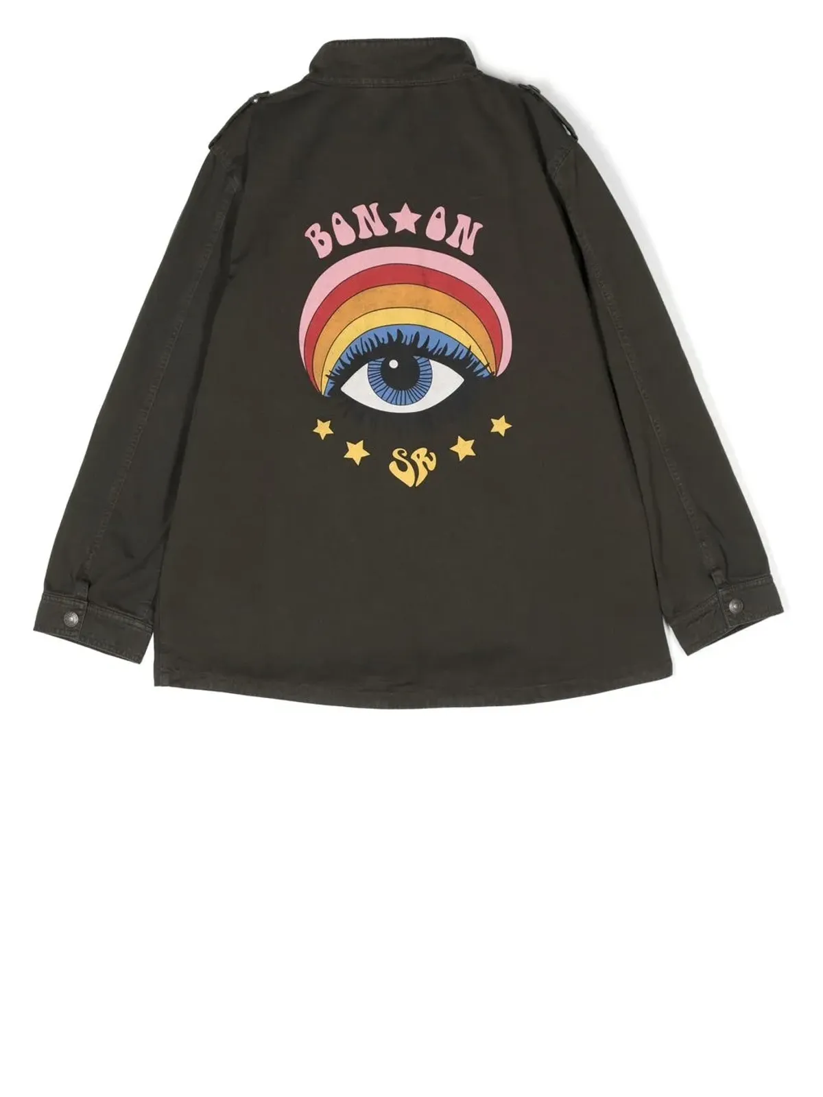 Bonton Rykiel graphic-print coat - Green - 画像2