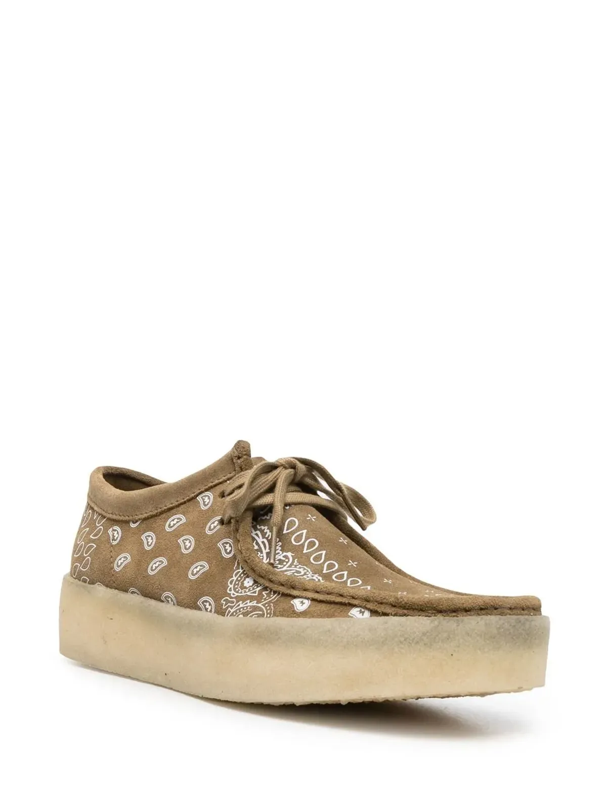 Clarks Originals バンダナ柄スエード ダービーシューズ - グリーン - 画像2
