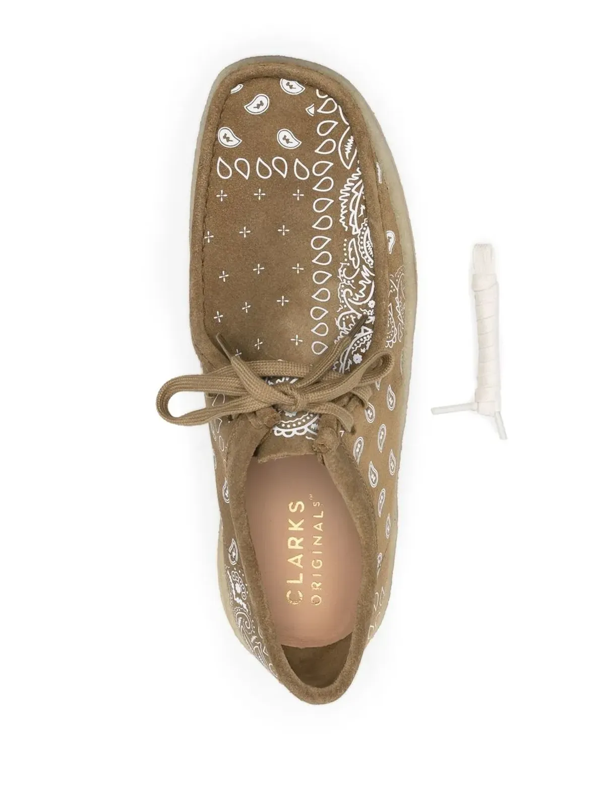 Clarks Originals バンダナ柄スエード ダービーシューズ - グリーン - 画像4