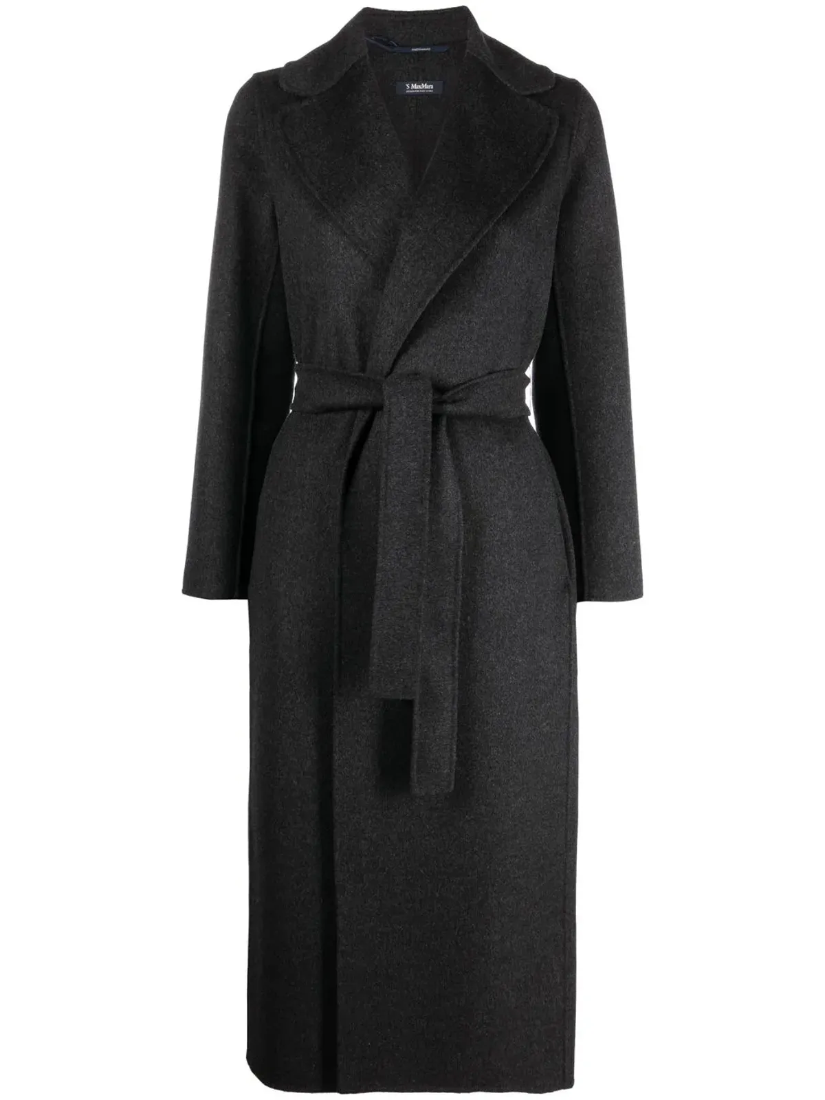 S Max Mara ベルト付きヴァージンウールコート - 画像1