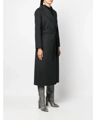 S Max Mara ベルト付きヴァージンウールコート - サムネイル3