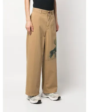 Incotex グラフィックプリント ワイドレッグパンツ - サムネイル3