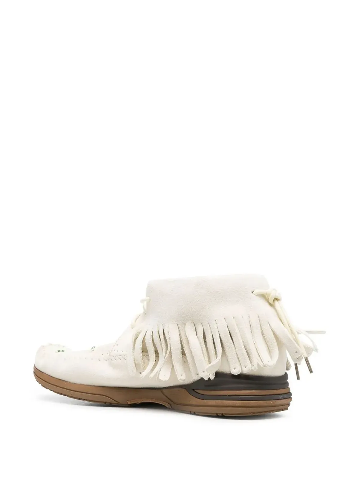 visvim Shaman-Folk fringed desert boots - White - 画像3