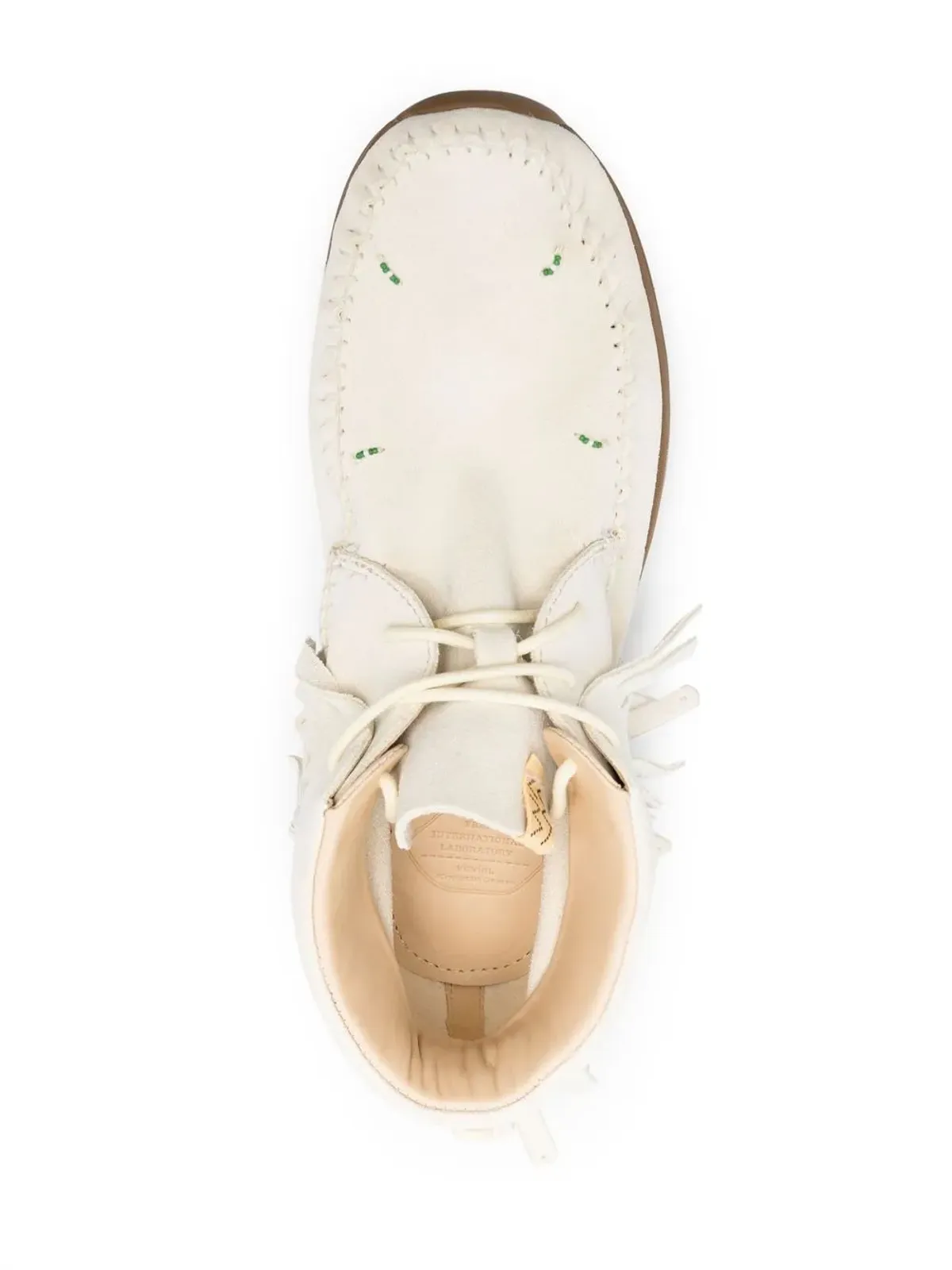 visvim Shaman-Folk fringed desert boots - White - 画像4