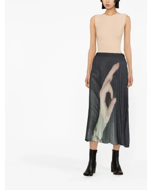MM6 Maison Margiela ハイウェストプリーツスカート - サムネイル2
