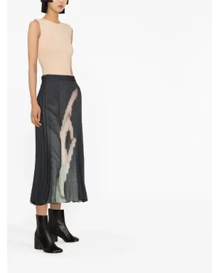 MM6 Maison Margiela ハイウェストプリーツスカート - サムネイル3