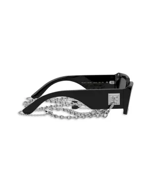 Dolce & Gabbana Eyewear ゼブラ柄スクエアフレーム サングラス - ブラック - サムネイル5