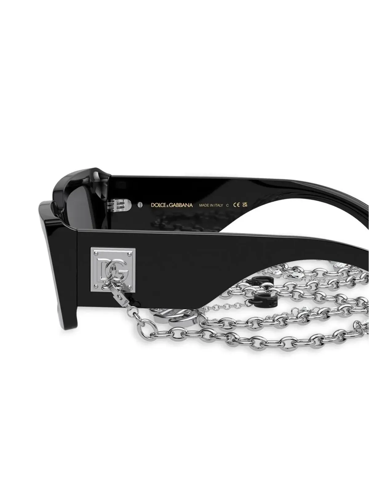 Dolce & Gabbana Eyewear ゼブラ柄スクエアフレーム サングラス - ブラック - 画像3