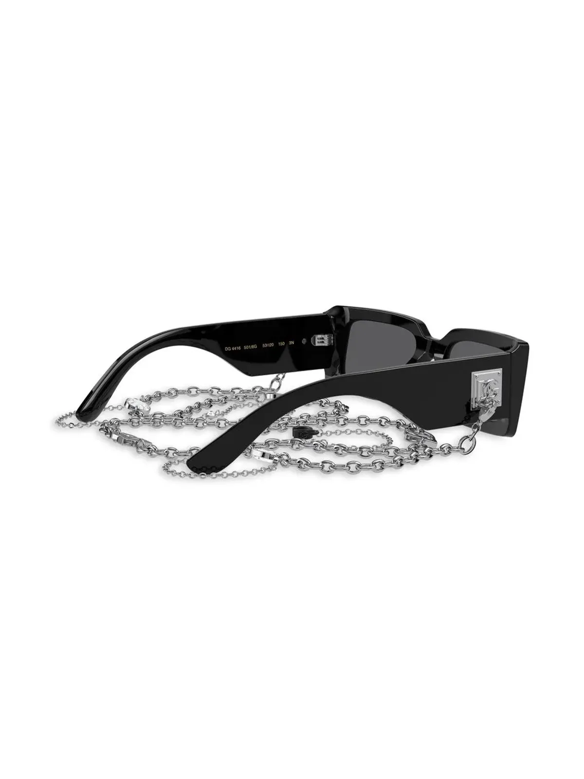 Dolce & Gabbana Eyewear ゼブラ柄スクエアフレーム サングラス - ブラック - 画像4