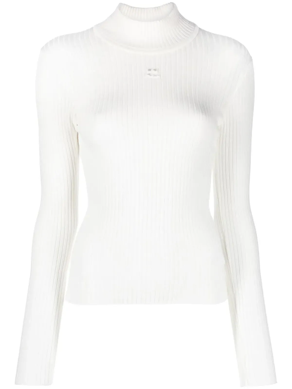 Courrèges リブ編みトップス - White - 画像1