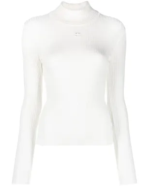 Courrèges リブ編みトップス - White - サムネイル1