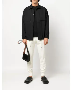 Jil Sander エラスティケイテッド ウエストバンド ウール トラックパンツ - サムネイル2