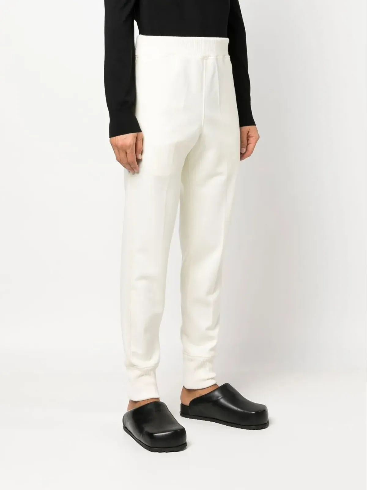 Jil Sander エラスティケイテッド ウエストバンド ウール トラックパンツ - 画像3