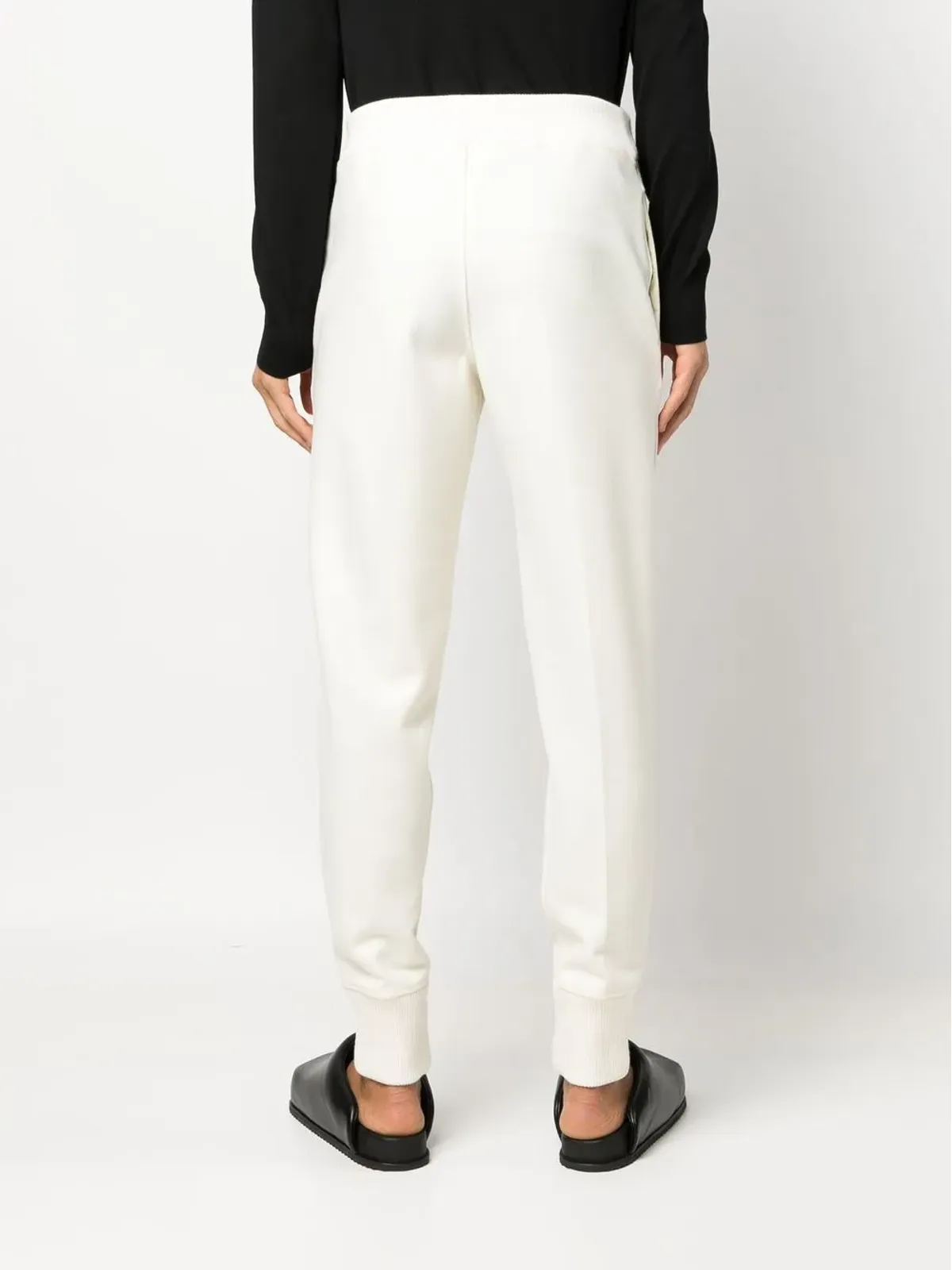 Jil Sander エラスティケイテッド ウエストバンド ウール トラックパンツ - 画像4