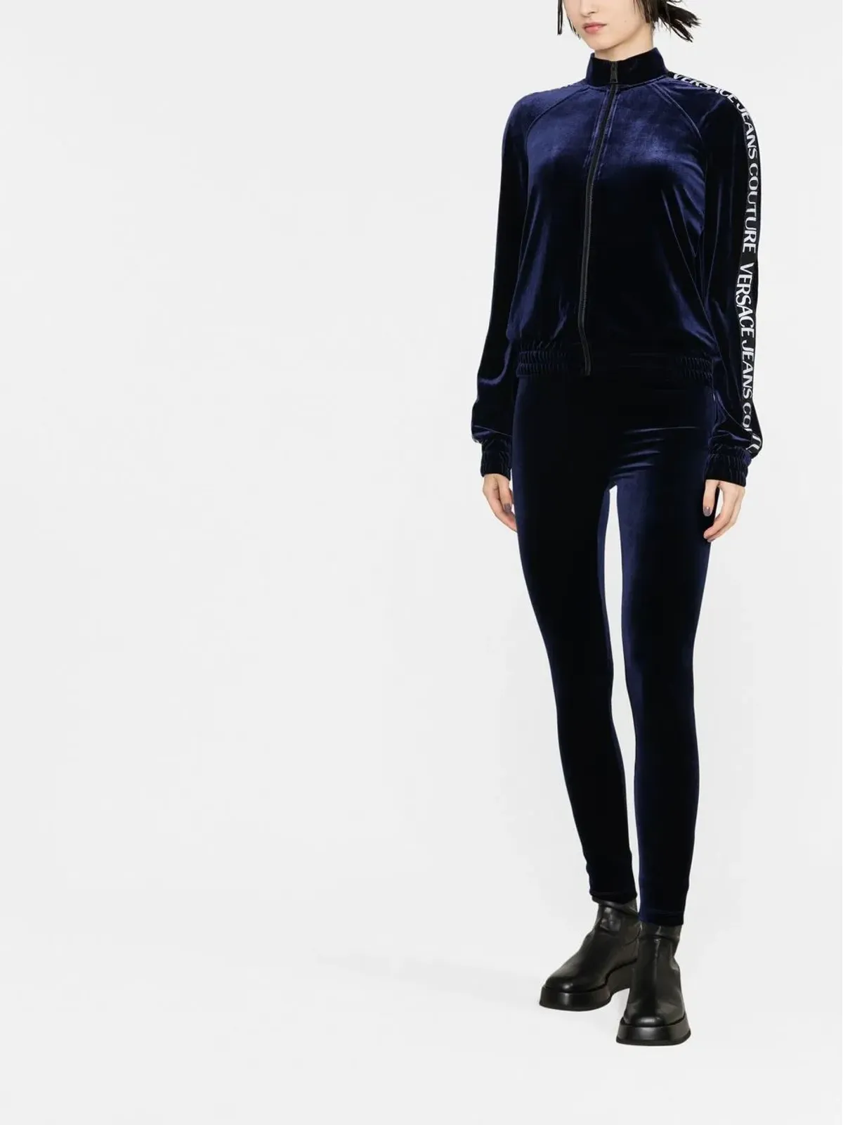 Versace Jeans Couture ロゴテープ付きジップスウェットシャツ - 画像2