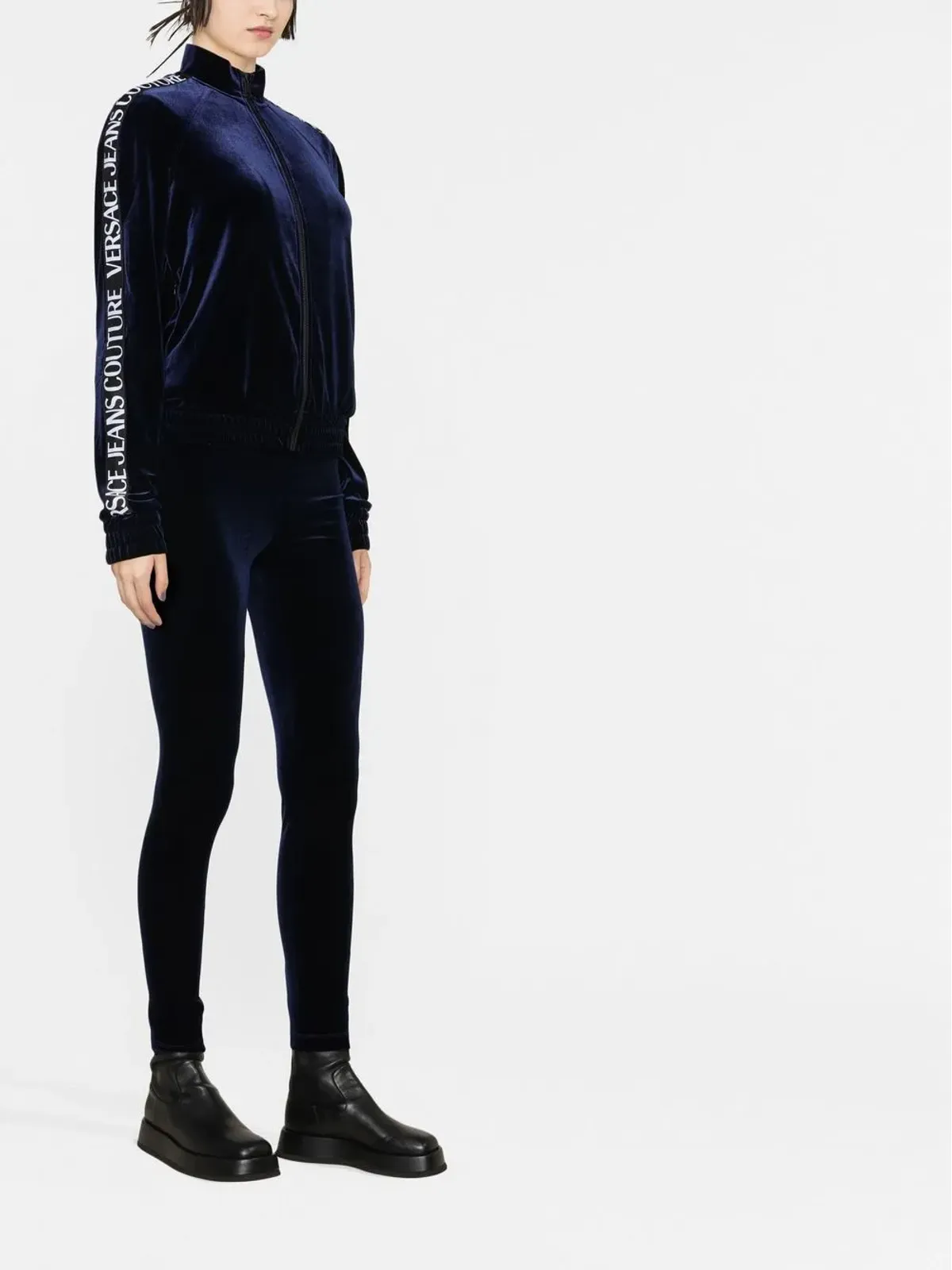 Versace Jeans Couture ロゴテープ付きジップスウェットシャツ - 画像3