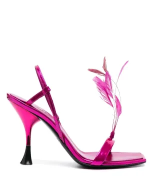 3juin フェザーディテール スリングバックサンダル - サムネイル1