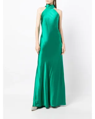 Michelle Mason バックレスホルターネックタイガウン - サムネイル3