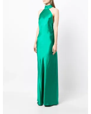 Michelle Mason バックレスホルターネックタイガウン - サムネイル4