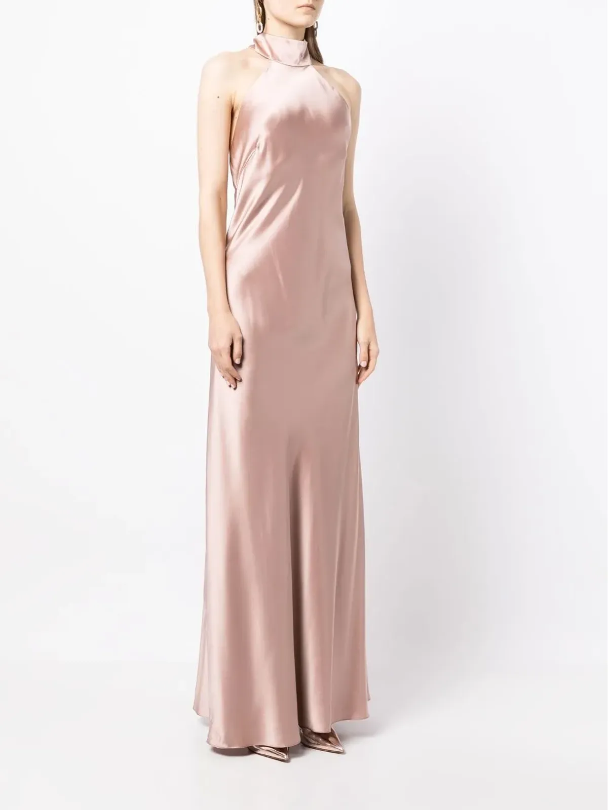 Michelle Mason バックレスホルターネック ガウン - 画像4