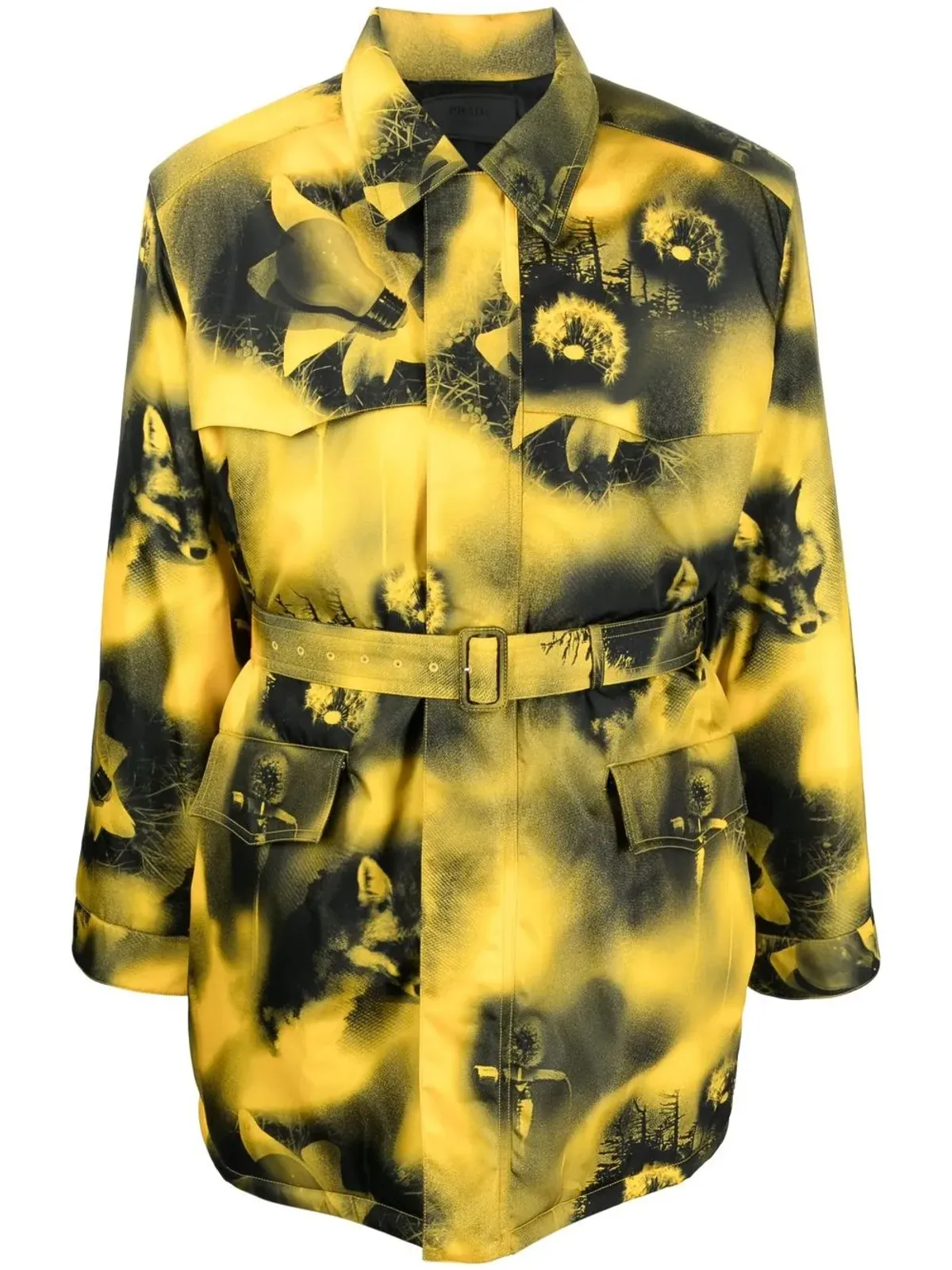 Prada Re-Nylon 抽象柄パーカコート - 画像1